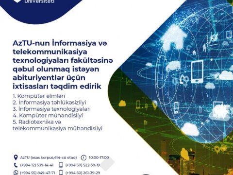 AzTU-da bu fakültə üzrə ixtisaslar təqdim olunub