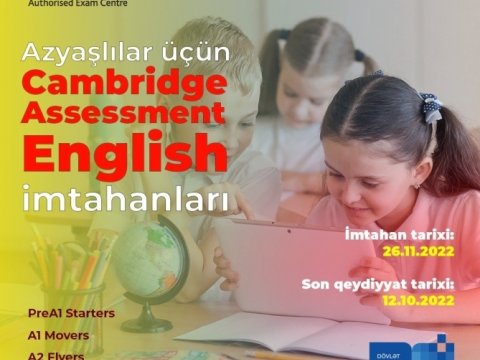 İngilis dilini öyrənən azyaşlılar üçün imtahana qeydiyyat aparılır  