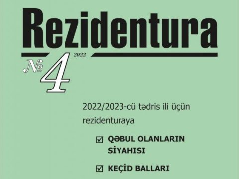      DİM“Rezidentura” xüsusi buraxılışının 4-cü nömrəsini nəşr edib     