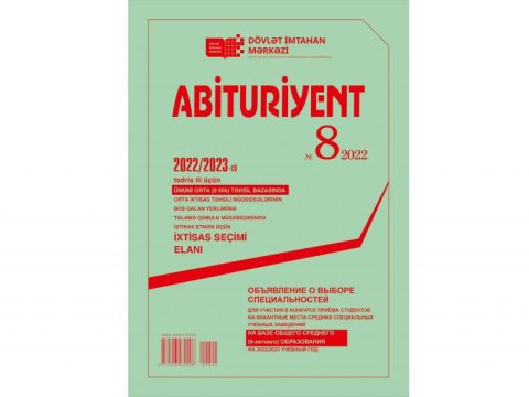 DİM “Abituriyent” jurnalının 8-ci nömrəsini nəşr edib