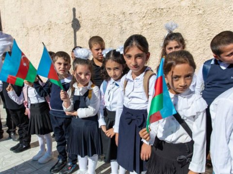 Daşkəsəndə inşa edilən yeni məktəb binası istifadəyə verilib - FOTO