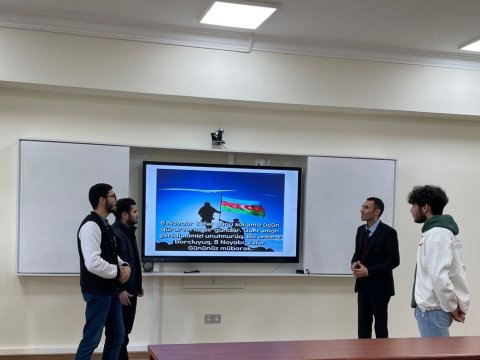 UNEC-də ilk dərslər Zəfər Gününə həsr olunub