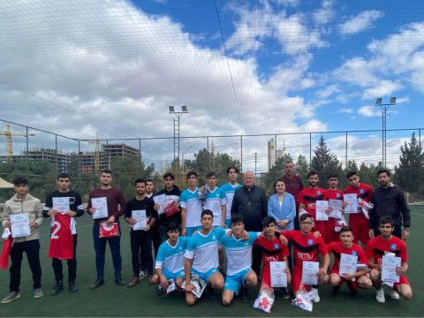 Zəfər Günü ilə bağlı tələbələr arasında mini futbol turniri təşkil olunub  