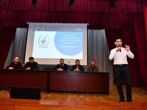 Tələbələr “Azİİ EduLab Təhsil Mərkəzi” layihəsi barədə məlumatlandırılıb