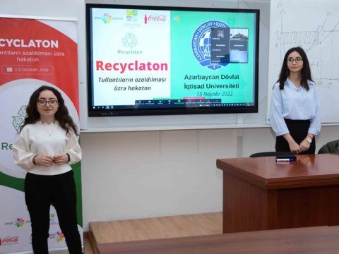UNEC-də “Recyclaton” hakatonunun təqdimatı keçirilib