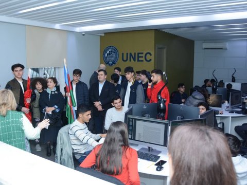 İdrak və Atatürk liseylərinin şagirdləri UNEC-də olub-FOTO