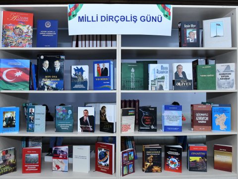 Azİİ e-Kitab Evində Milli Dirçəliş Gününə həsr olunmuş kitab sərgisi keçirilib-FOTO  