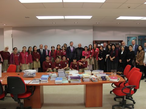 M.İbrahimov adına Təhsil Kompleksində rektorla görüş - FOTOLAR