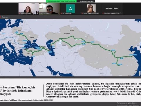 UNEC-də onlayn seminar: “Bir kəmər, Bir yol» layihəsi və Azərbaycan üçün yeni imkanlar”-FOTO