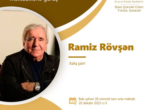 Xalq şairi şagirdlərlə görüşəcək