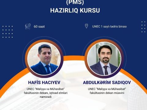 UNEC-də Peşəkar Mühasib sertifikatı üzrə hazırlıq kursuna qeydiyyat başladı