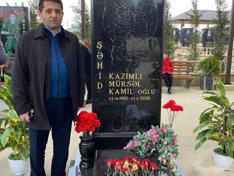 UNEC-in şəhid məzunu Mürsəl Kazımlının ailəsi ziyarət edilib