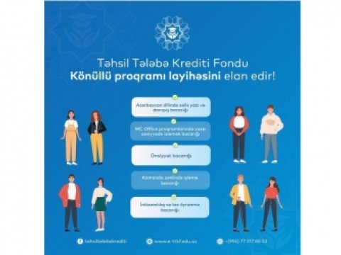 Təhsil Tələbə Krediti Fondu “Könüllü proqramı” layihəsinə başlayır