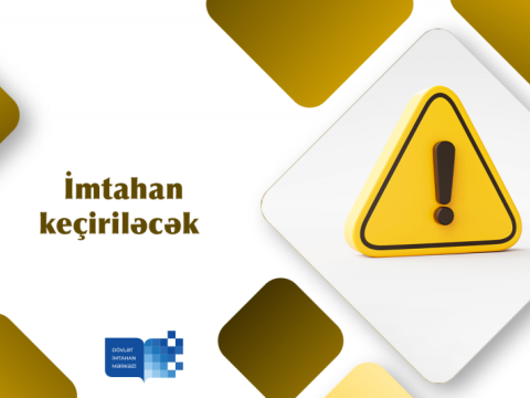      Bazar günü dövlət qulluğuna qəbul imtahanı keçiriləcək     