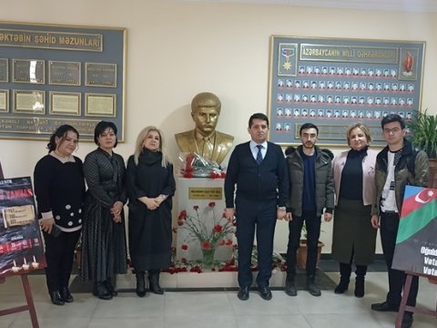 20 Yanvar faciəsində həlak olmuş şəhidin abidəsi ziyarət edilib