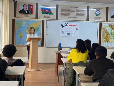 Kollecdə 20 Yanvar Ümumxalq Hüzn Günü münasibətilə açıq dərslər keçirildi