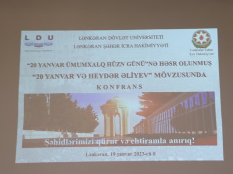 LDU-da “20 Yanvar və Heydər Əliyev” mövzusunda konfrans keçirilib