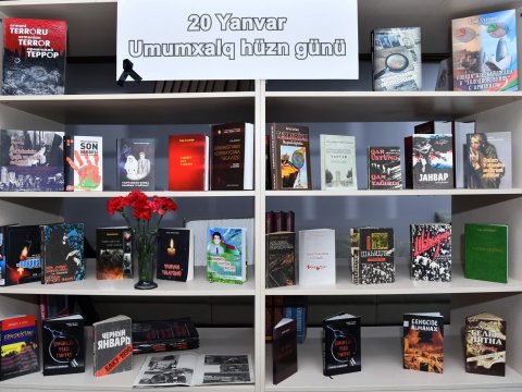 Azİİ-də “20 Yanvar faciəsi” ilə bağlı kitab sərgisi təşkil olunub