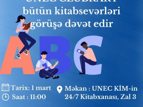  UNEC-də kitab klubu fəaliyyətə başlayır 