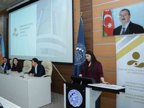 Neft Fondu UNEC tələbələri üçün təqdimat keçirib