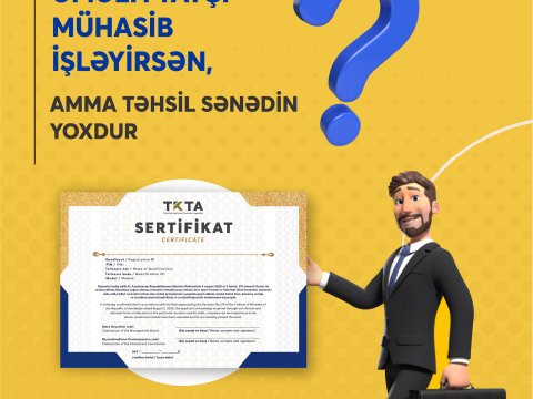 TKTA peşə ixtisasının tanınması üzrə sənəd qəbulu elan edir