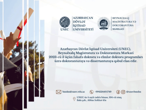 UNEC doktorantura və dissertanturaya qəbul elan edir