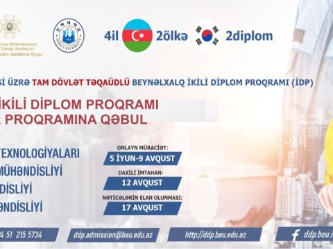 BMU-da ikili diplom üçün sənəd qəbulu aparılacaq
