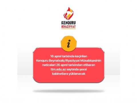 Kenquru müsabiqəsinin nəticələri aprelin 26-da açıqlanacaq