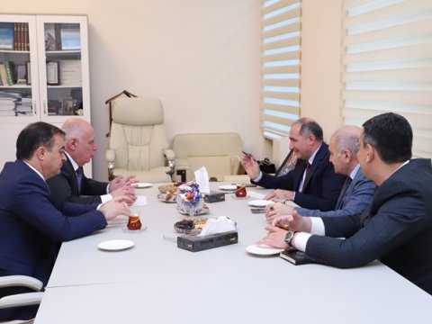 Türkiyənin Qafqaz (Qars) Universiteti rəsmiləri LDU-da - FOTOLAR