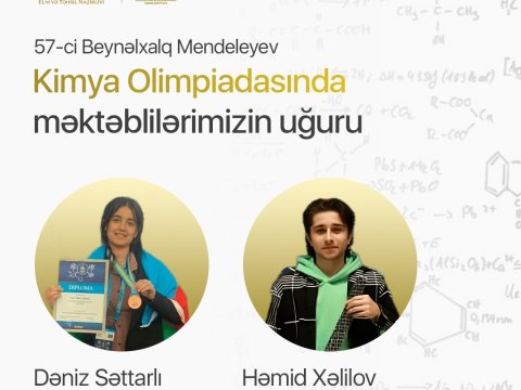 Şagirdlərimiz beynəlxalq Olimpiadada uğur qazanıb