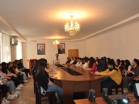 MDU-da ˝Heydər Əliyev İli˝ çərçivəsində mühazirə keçirilib