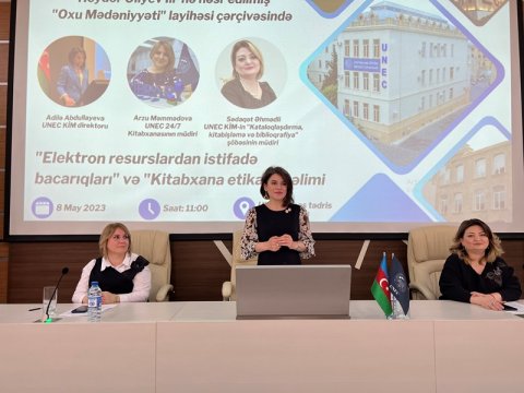 UNEC-də tədbir: “Elektron resurslardan istifadə bacarıqları”