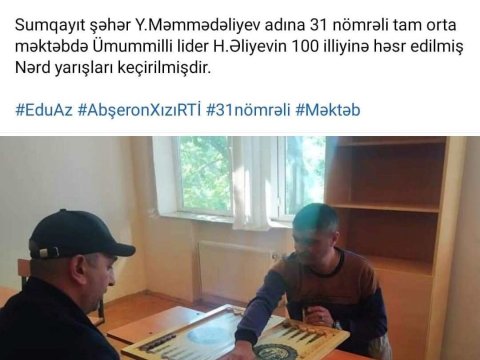 Nərd yarışı keçirən məktəbə xəbərdarlıq OLUNDU