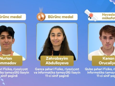 Şagirdlərimiz beynəlxalq olimpiadada uğur qazandılar