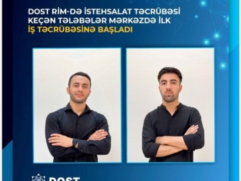 BMU tələbələri DOST Mərkəzində işlə təmin olunub
