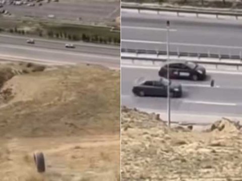 Yola təkər atan yeniyetmələr saxlanıldı 