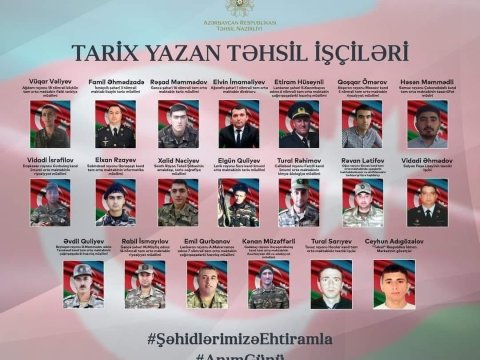 Şəhid müəllimlər, gününüz mübarək... 