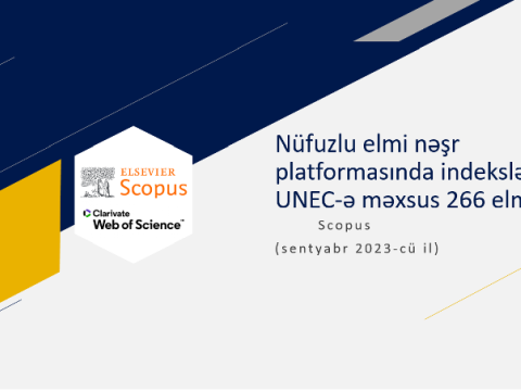 UNEC- ə məxsus 266 elmi əsər indekslənib