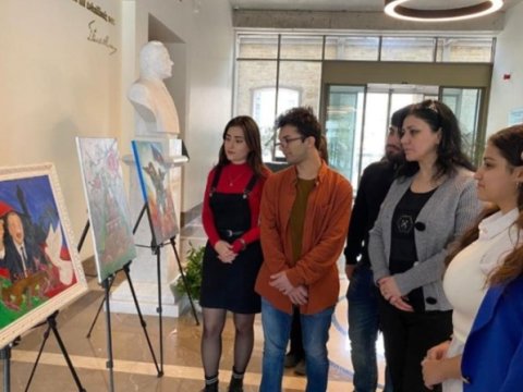 UNEC-də Zəfər Gününə həsr olunmuş rəsm müsabiqəsi keçirilib
