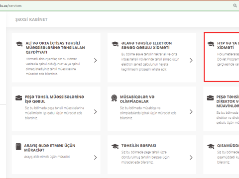 HTP və DP çərçivəsində təhsillə bağlı sənəd qəbulu aparılır