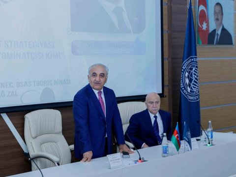 UNEC-də Heydər Əliyevin neft strategiyasına həsr olunan tədbir...