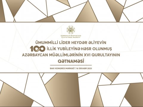 Müəllimlərin XVI qurultayı başa çatdı: qətnamə qəbul edildi