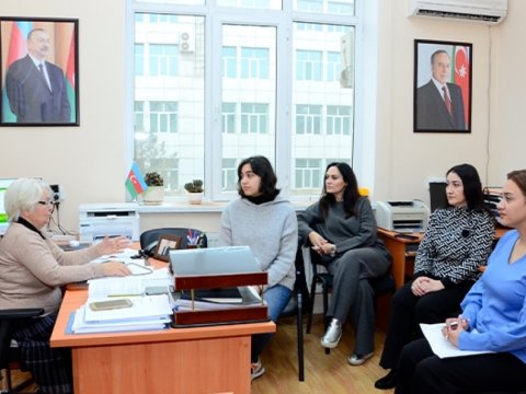 “Sabahın alimləri” müsabiqəsində iştirak edəcək şagirdlə görüş...