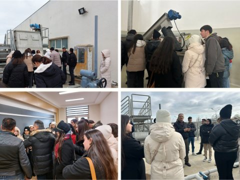 BMU tələbələri Pirşağı tullantı sutəmizləyici qurğuları ilə tanış olublar