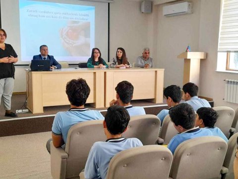 Paytaxt məktəblərində zərərli vərdişlərə qarşı maarifləndirmə