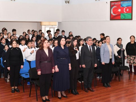 Bakı məktəbində Milli Qəhrəman Polad Həşimovun xatirəsi yad olunub