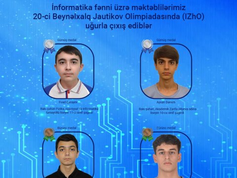 Məktəblilər beynəlxalq olimpiadada uğur qazanıb