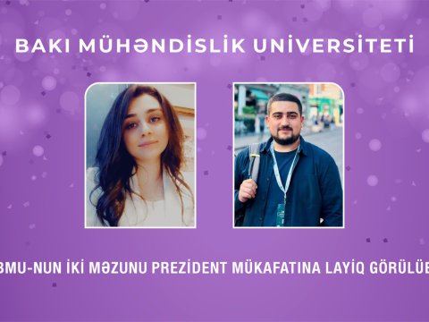BMU-nun iki məzunu Prezident mükafatına layiq görülüb