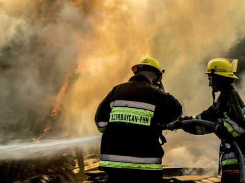 Tərtərdə məktəb yanğından mühafizə olunub - VİDEO