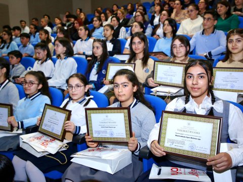 “Düşünən şagird” müsabiqəsinin qalibləri mükafatlandırılıb